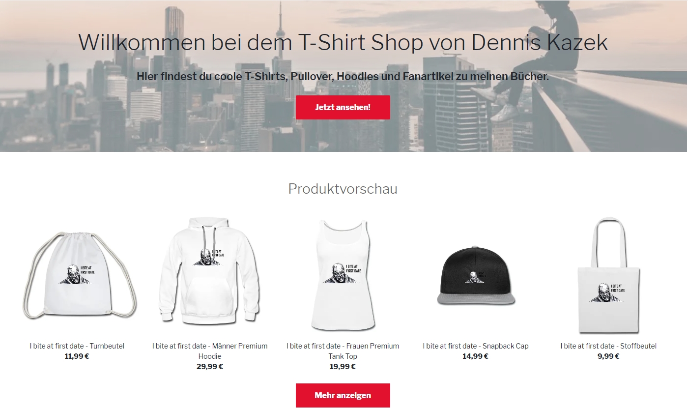 Der T-Shirt & Merchandise Shop ist online